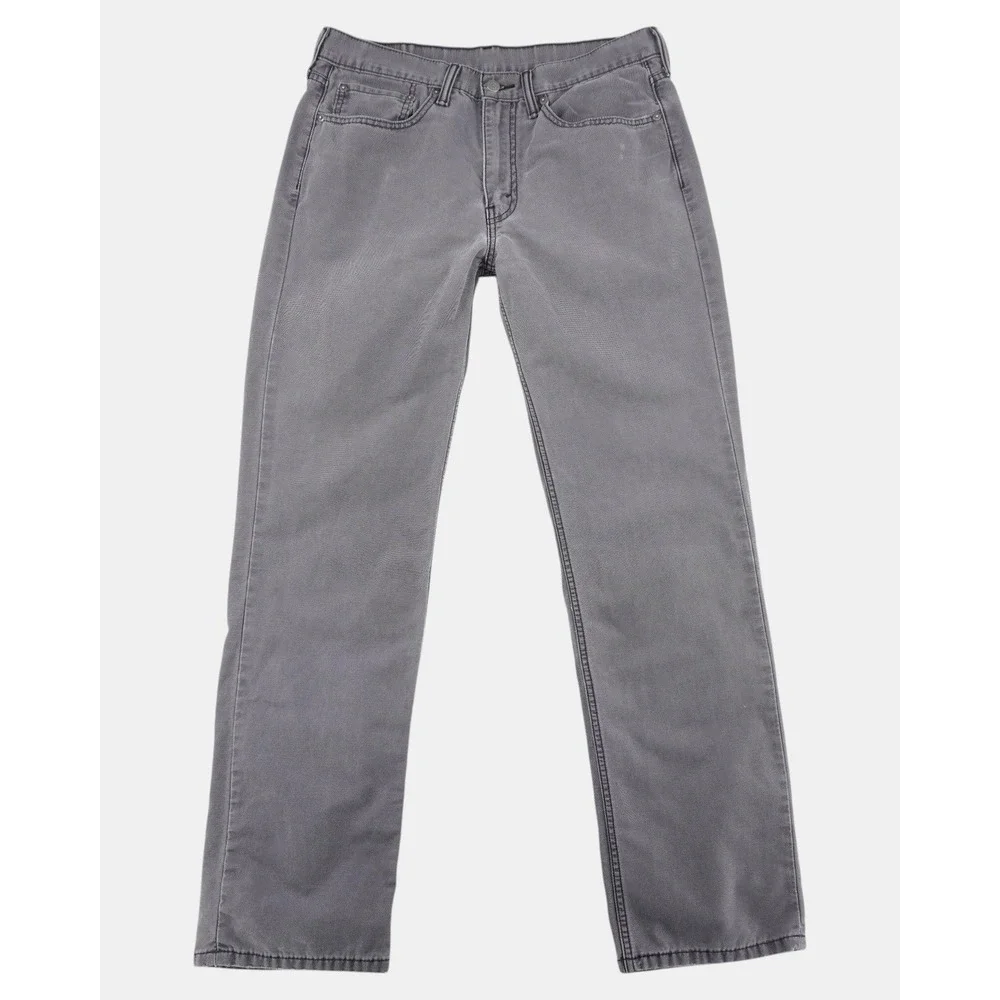 Levi's 514 Straight Fit Jeans Men's 34x32 Gray 100% Cotton‎ Denim